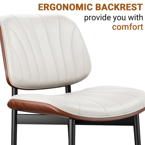 4pcs Dining Chair Set, Luxurious Retro PU Leather Upholstered Dining Chairs, Resilient Sponge Seat Cushions, Easy To Clean And Assemble, Suitable For Family Dining Rooms And Kitchens