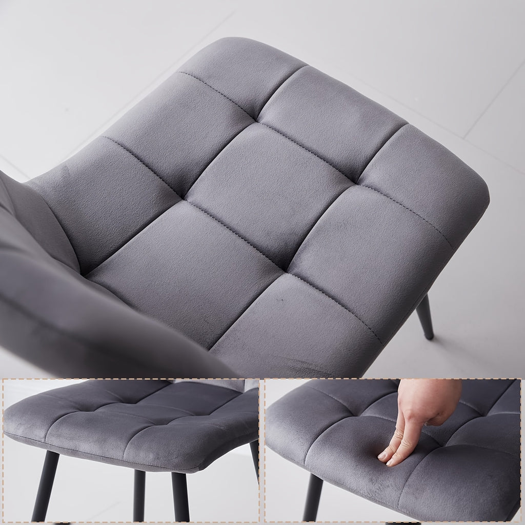 Mid-Century Modern Dining Set 5pcs Mid-Century Modern Round Dining Table Set for 4 - Brown Dinner Table with 4 Chairs, Coffee Table & Chairs with Metal Legs Soft Cushion for Kitchen Dining Room, Apartment